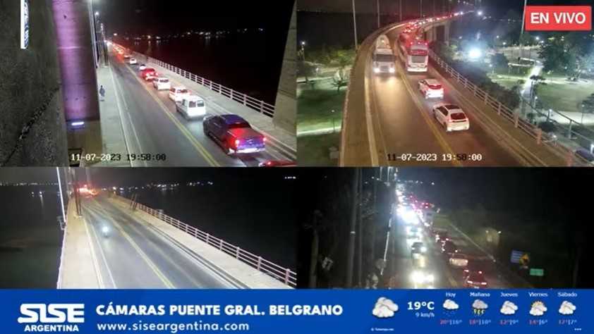 Se registraron serias demoras en el puente Chaco Corrientes